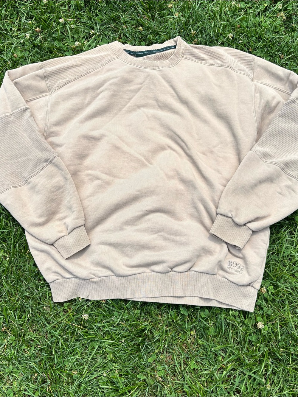 Boss Men's Crewneck Sweatshirt in Light Tan